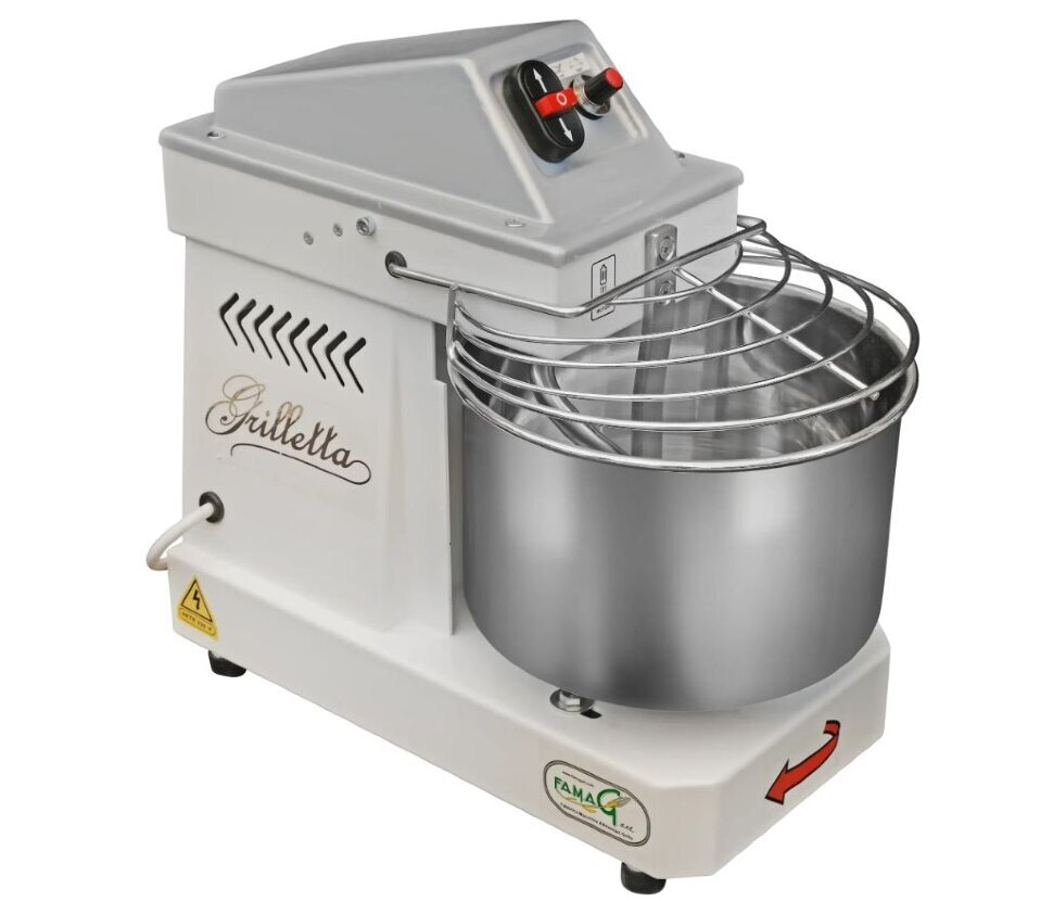 Тестомес спиральный Famag Grilletta IM5/230HH с обратным ходом и гидратацией для крутого теста 5 кг, 10 скор. электрический