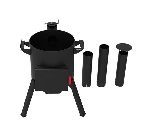 Печь под казан Grillver Берель «400 К» с трубой