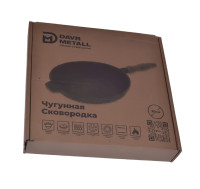 Сковорода чугунная с дер. ручкой Davr Metall 28 см